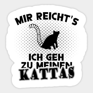 Mir reichts guckender Katta Liebe Motiv Fan Sticker